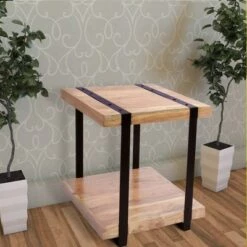 Budget π Wooden Square Top Side Table with a Lower Shelf Brown/Black - The Urban Port π 11 Budget π Wooden Square Top Side Table with a Lower Shelf Brown/Black - The Urban Port π -End And Side Tables shop unnamed file 7273