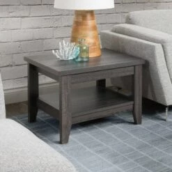 New 💯 Hollywood Side Table with Shelf Dark Gray - CorLiving ✨ -End And Side Tables shop unnamed file 7284