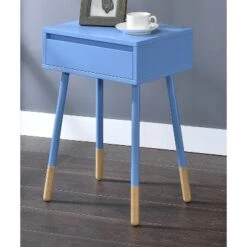 Best reviews of 🛒 Vallejo Modern Style Side Table Blue - HOMES: Inside + Out 🔥