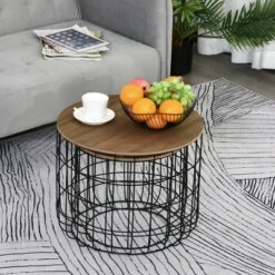 Wholesale ⌛ HomCom 2pc Retro Industrial Style Side End Table Set 😀 -End And Side Tables shop unnamed file 730