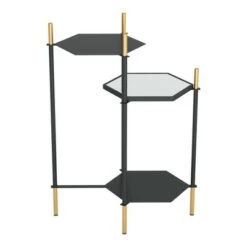 Best deal 👍 Whitfield Side Table Gold/Black - ZM Home 🥰