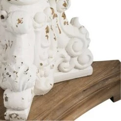 Outlet 🔥 A&B Home Round Side Table Antique White/Natural - A&B Home ⌛ -End And Side Tables shop unnamed file 7318