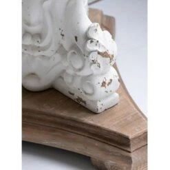 Outlet 🔥 A&B Home Round Side Table Antique White/Natural - A&B Home ⌛ -End And Side Tables shop unnamed file 7328