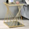 Flash Sale 🔔 Rathlin Glass Top Side Table with Glass Top Gold - miBasics 😉 -End And Side Tables shop unnamed file 7329