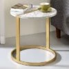 Top 10 ✔️ Aldergrove Round Side Table Gold/White - miBasics 🔥 -End And Side Tables shop unnamed file 7339