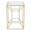 Deals 👍 Caine Side Table Clear/Gold - ZM Home 👏 -End And Side Tables shop unnamed file 7343
