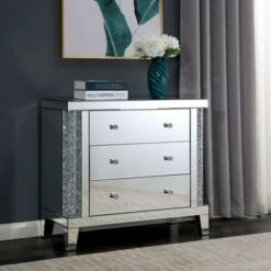 Cheapest 💯 Carter 3 Drawer Side Table Silver - HOMES: Inside + Out ⌛