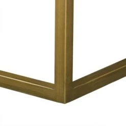 Best deal 🥰 Faye Side Table with Shelf Rustic Brown/Antiqued Brass - Armen Living ✨ -End And Side Tables shop unnamed file 7361