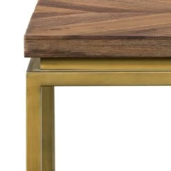 Best deal 🥰 Faye Side Table with Shelf Rustic Brown/Antiqued Brass - Armen Living ✨ -End And Side Tables shop unnamed file 7363
