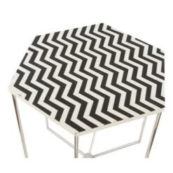 Hot Sale 😍 Fargo Side Table Black/White - ZM Home 🔥 -End And Side Tables shop unnamed file 7376