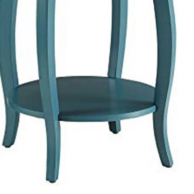 Best Pirce βοΈ Elegant Side Table Teal Blue - Benzara π 4 Best Pirce βοΈ Elegant Side Table Teal Blue - Benzara π - Image 2