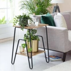 Brand new 🌟 Cooper Industrial Side Table Brown - ClickDecor 🎁
