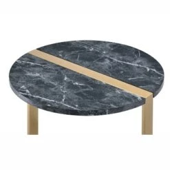 Budget 🔥 Aldergrove Round Side Table Gold/Black - miBasics 💯 -End And Side Tables shop unnamed file 7391