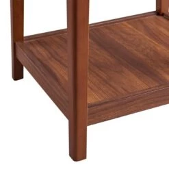Discount ⭐ Kingston Side Table with Faux Marble Top Solid Wood Leg Walnut - Teamson Home 🤩 -End And Side Tables shop unnamed file 7399