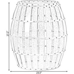 Best reviews of ⌛ Vintiquewise Round Wooden Rustic Wood and Galvanized Metal Barrel Shaped Side Table, Riveted Metal Strips 👍 -End And Side Tables shop unnamed file 7420