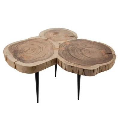 Outlet βοΈ 20" 3 Legged Wooden Side Table Brown - Sagebrook Home π 3 Outlet βοΈ 20" 3 Legged Wooden Side Table Brown - Sagebrook Home π