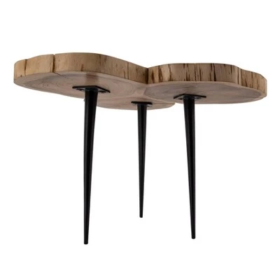 Outlet βοΈ 20" 3 Legged Wooden Side Table Brown - Sagebrook Home π 4 Outlet βοΈ 20" 3 Legged Wooden Side Table Brown - Sagebrook Home π - Image 2