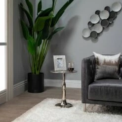 Flash Sale ⌛ 21" Metal Side Table Silver - Sagebrook Home 🎉 -End And Side Tables shop unnamed file 7446