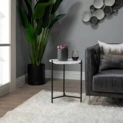 Promo 🥰 22" Side Table Black - Sagebrook Home 😉 -End And Side Tables shop unnamed file 7455