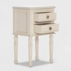 Hot Sale 👍 Richards Side Table with 2 Drawers White - Finch ⌛