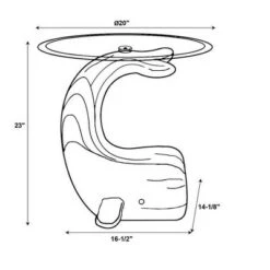Hot Sale 😉 Weldon Whale Side Table Driftwood - Powell Company ✔️ -End And Side Tables shop unnamed file 7518