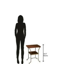 Discount 🧨 Hekman 87216 Hekman Metal Base Side Table 8-7216 Cognac 🥰