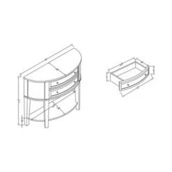 Coupon 😉 Julie Curved 2 Drawer Side Table Brown - HOMES: Inside + Out 🎁 -End And Side Tables shop unnamed file 7527