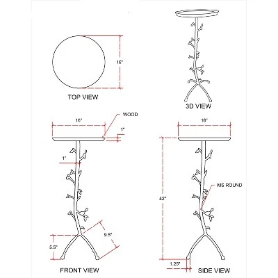 Brand new 𧨠Knollwood Branch Table Set Gold - Powell Company π 17 Brand new 𧨠Knollwood Branch Table Set Gold - Powell Company π - Image 15
