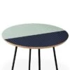Outlet 👏 Round Colour Poems Color Block Lines Side Table - Deny Designs Green/gold 💯 -End And Side Tables shop unnamed file 7556
