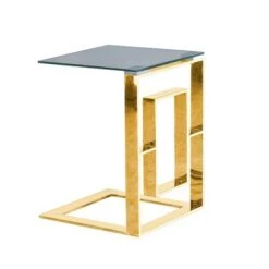 Promo 🔥 22" Metal Box Frame Side Table - Sagebrook Home Gold 👏