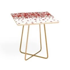 Budget 🧨 Square Ninola Design Prairie Flowers Countryside Red Side Table - Deny Designs White/gold 😍 -End And Side Tables shop unnamed file 7592