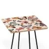 Coupon 🥰 Square Ninola Design Butterflies Wings Countryside Side Table - Deny Designs Pink/gold 🥰 -End And Side Tables shop unnamed file 7613