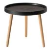 Best deal 💯 Fabulaxe Modern Plastic Round Side Table Accent Coffee Table with Beech Wood Legs 💯 -End And Side Tables shop unnamed file 7644