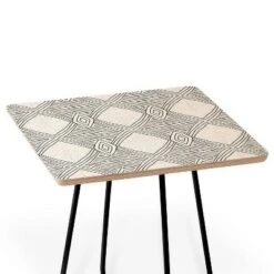 Deals 💯 Square Holli Zollinger Playa Diamond Side Table - Deny Designs Black/black 🔥