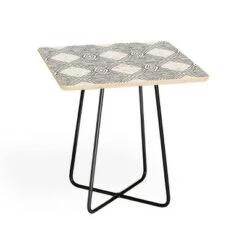 Deals 💯 Square Holli Zollinger Playa Diamond Side Table - Deny Designs Black/black 🔥 -End And Side Tables shop unnamed file 7660