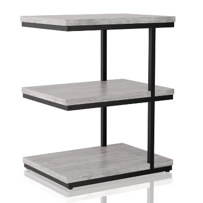 Deals 𧨠Comrie 3 Shelf Side Table - miBasics Matte Black/light Gray π― 3 Deals 𧨠Comrie 3 Shelf Side Table - miBasics Matte Black/light Gray π―