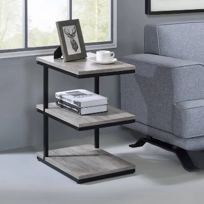 Deals 𧨠Comrie 3 Shelf Side Table - miBasics Matte Black/light Gray π― 5 Deals 𧨠Comrie 3 Shelf Side Table - miBasics Matte Black/light Gray π― - Image 3