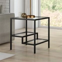 Brand new ❤️ Henn& Hart Metal Two Tier Side Table in Black - Henn&Hart ⌛