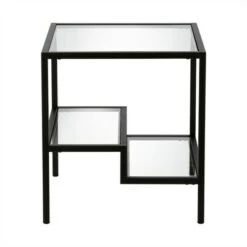 Brand new ❤️ Henn& Hart Metal Two Tier Side Table in Black - Henn&Hart ⌛ -End And Side Tables shop unnamed file 7680