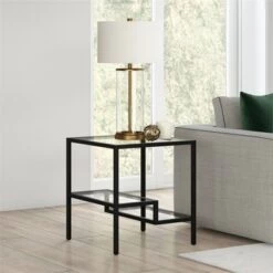 Brand new ❤️ Henn& Hart Metal Two Tier Side Table in Black - Henn&Hart ⌛ -End And Side Tables shop unnamed file 7681