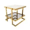 Hot Sale 🎉 Metal/Marble Glass Side Table Gold/White - Sagebrook Home 💯 -End And Side Tables shop unnamed file 7688
