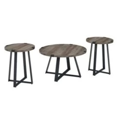 Discount 😍 3pc Wrightson Modern Wrap Leg Occasional Table Set - Saracina Home Dark Walnut ❤️ -End And Side Tables shop unnamed file 7702