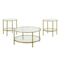 Top 10 ❤️ 3pc Aimee Coffee Table Set - Crosley Bronze 🛒 -End And Side Tables shop unnamed file 7709