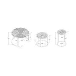 Cheap 🤩 3pc Ardara Occasional Table with Plastic Board Gun Metal - miBasics 🌟 -End And Side Tables shop unnamed file 773