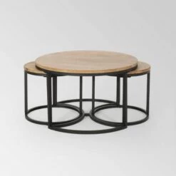 Best reviews of ⌛ 3pc Gerrish Modern Industrial Table Set - Christopher Knight Home Gray/pewter 🤩 -End And Side Tables shop unnamed file 7759