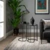 Best reviews of 💯 2pc 23"/25" Metal/Mirror Accent Tables Black - Sagebrook Home 😉 -End And Side Tables shop unnamed file 777