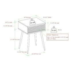 Buy ⭐ 3pc Mid-Century Modern Fluted Drawer Coffee and Side Table Set Solid - Saracina Home Solid White/birch 🔔 -End And Side Tables shop unnamed file 7777