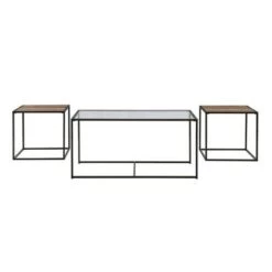 Coupon ⌛ 3pc Modern Open Frame Nesting Table Set - Saracina Home Gray Wash/glass 🎁 -End And Side Tables shop unnamed file 7786