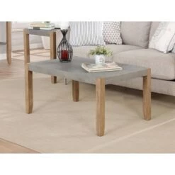 New π 36" Davenport Faux Concrete and Wood Coffee Table with 2 Square End Tables Light Amber - Alaterre Furniture β 12 New π 36" Davenport Faux Concrete and Wood Coffee Table with 2 Square End Tables Light Amber - Alaterre Furniture β -End And Side Tables shop unnamed file 7876