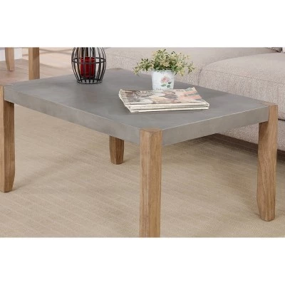 New π 36" Davenport Faux Concrete and Wood Coffee Table with 2 Square End Tables Light Amber - Alaterre Furniture β 8 New π 36" Davenport Faux Concrete and Wood Coffee Table with 2 Square End Tables Light Amber - Alaterre Furniture β - Image 6